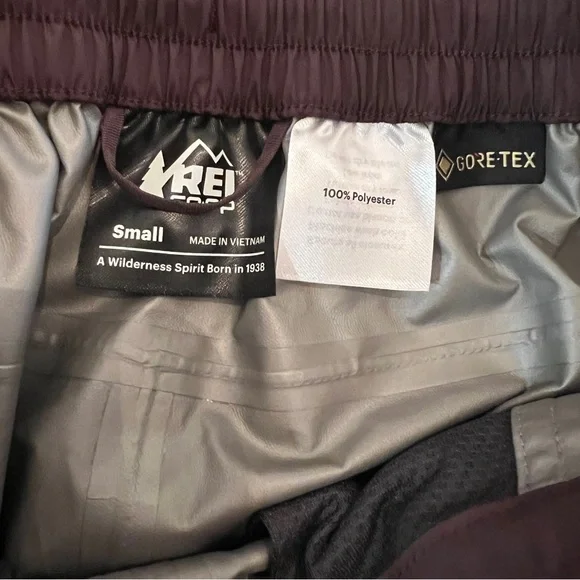 REI Co-op Xerodry GTX Pants Gore-Tex Paclite Waterproof in raisin gorpcore - Picture 12 of 14